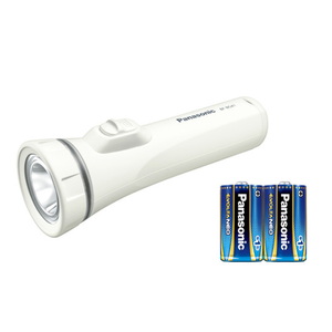 パナソニック(Panasonic) 乾電池エボルタNEO付き LED懐中電灯 最大30ルーメン 電池式 BF-BG41K-W